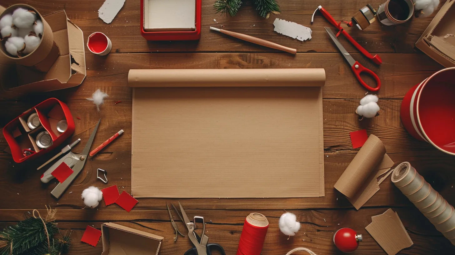 how to make a santa post box with cardboard