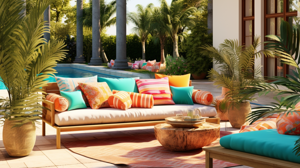 Furst patio sofa with cushion sale