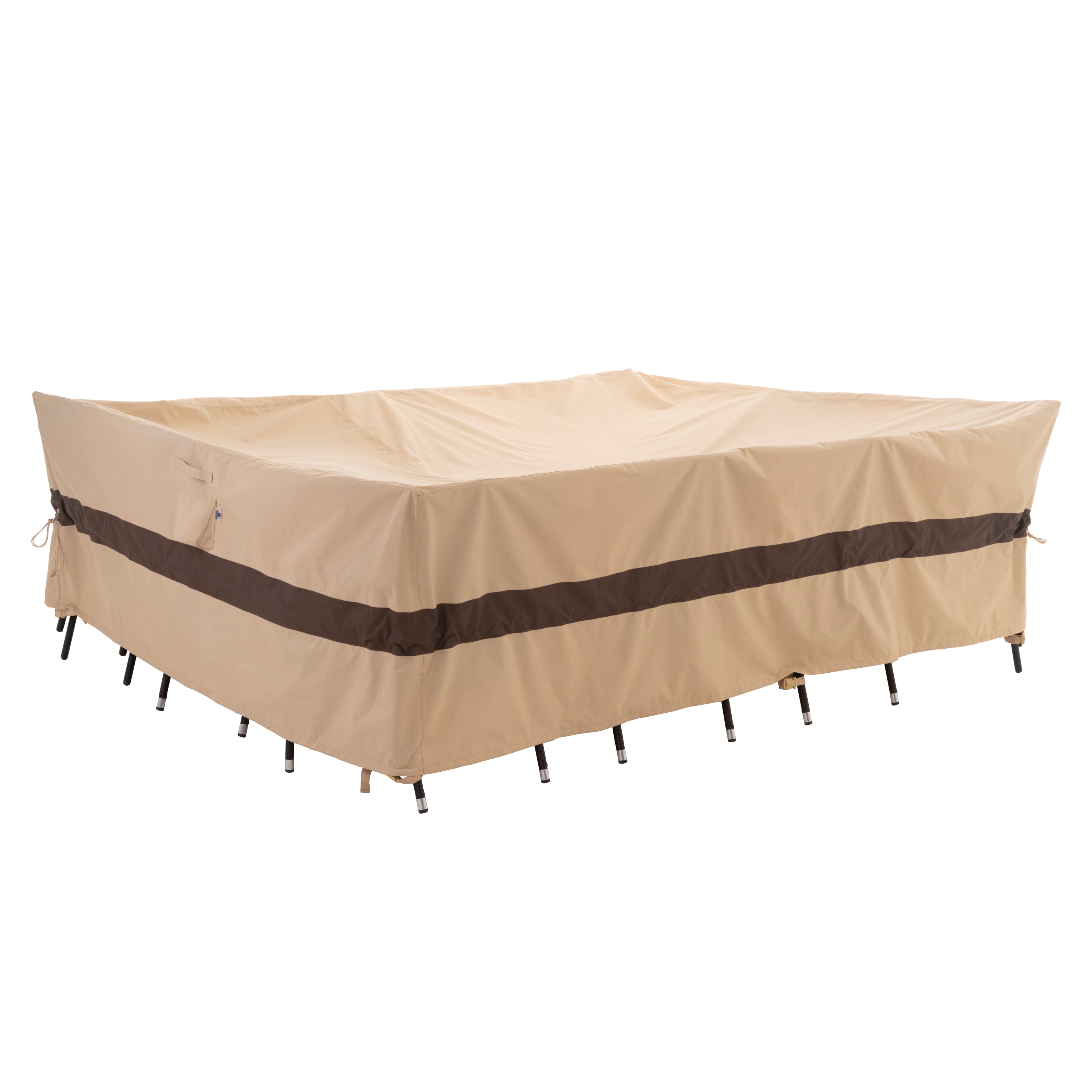 Waterproof Outdoor Patio Rectangular Cover - Beige+Coffee - Dancing Garden Collection