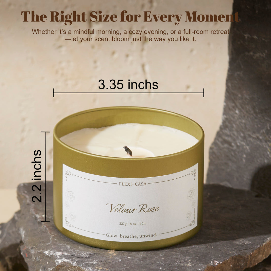 Lavender & Rose Aromatherapy Tin Candle Set – 2 Pack Floral Soy Wax Candles