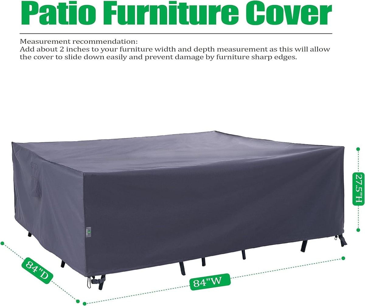 2025 Edition Waterproof Outdoor Patio Rectangular Cover - Grey.
