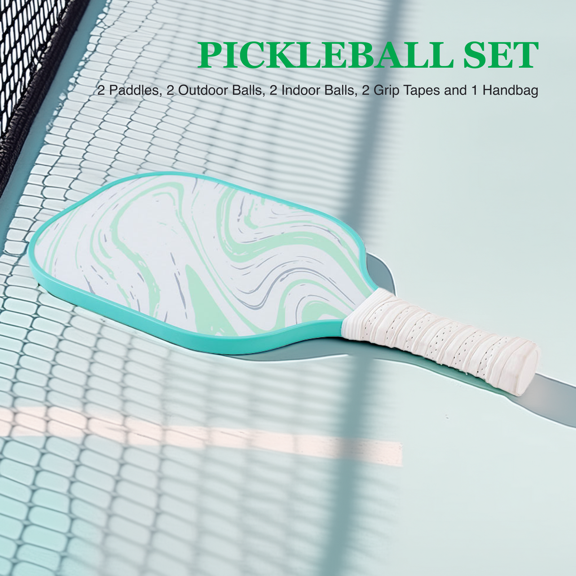 Fiberglass Pickleball Paddle Set – USAPA Approved Pickleball Paddles for Beginners & Adults