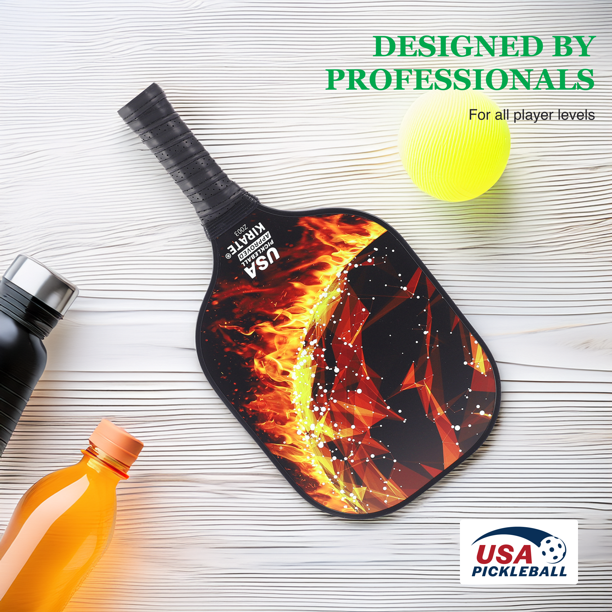Fiberglass Pickleball Paddle Set – USAPA Approved Pickleball Paddles for Beginners & Adults