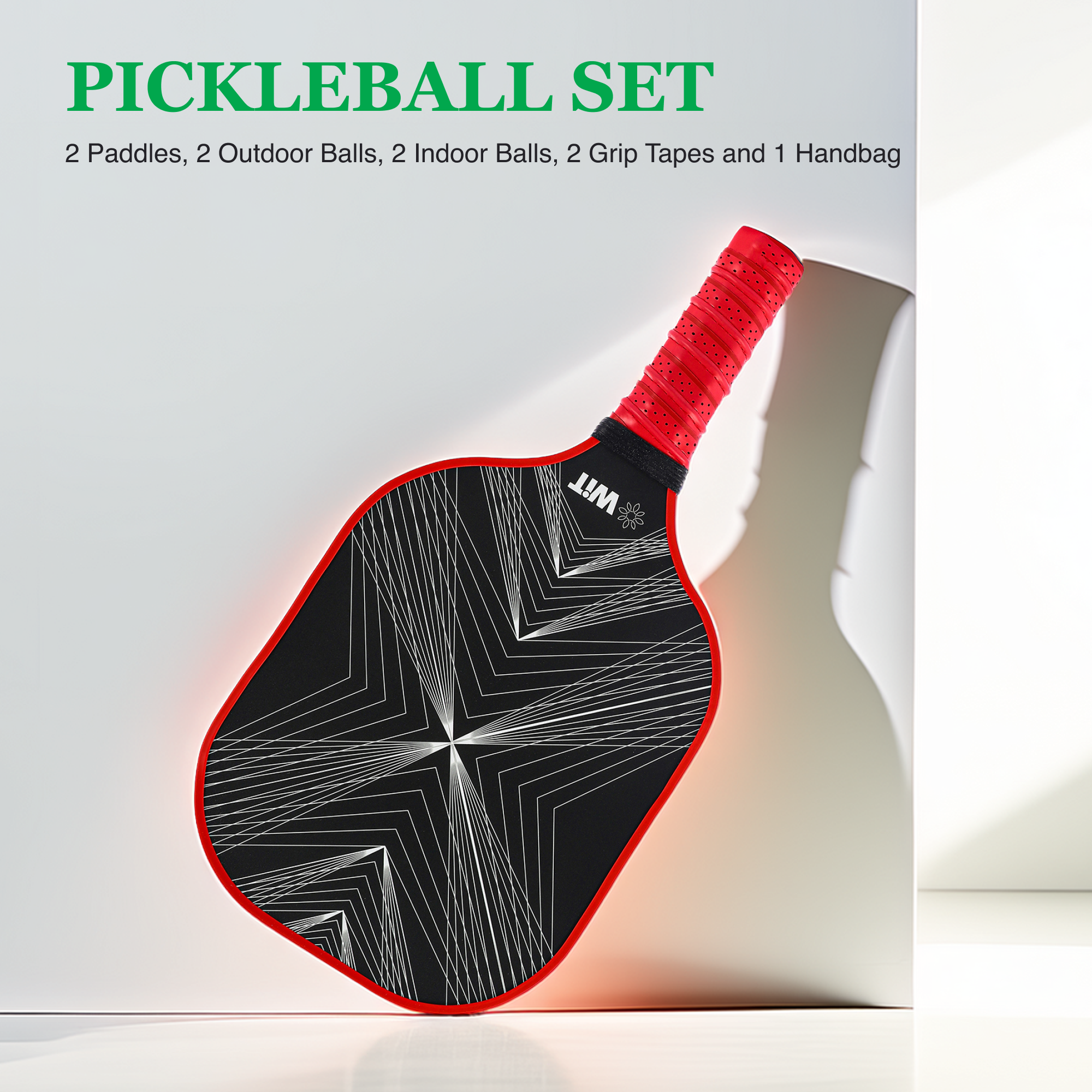 Fiberglass Pickleball Paddle Set – USAPA Approved Pickleball Paddles for Beginners & Adults