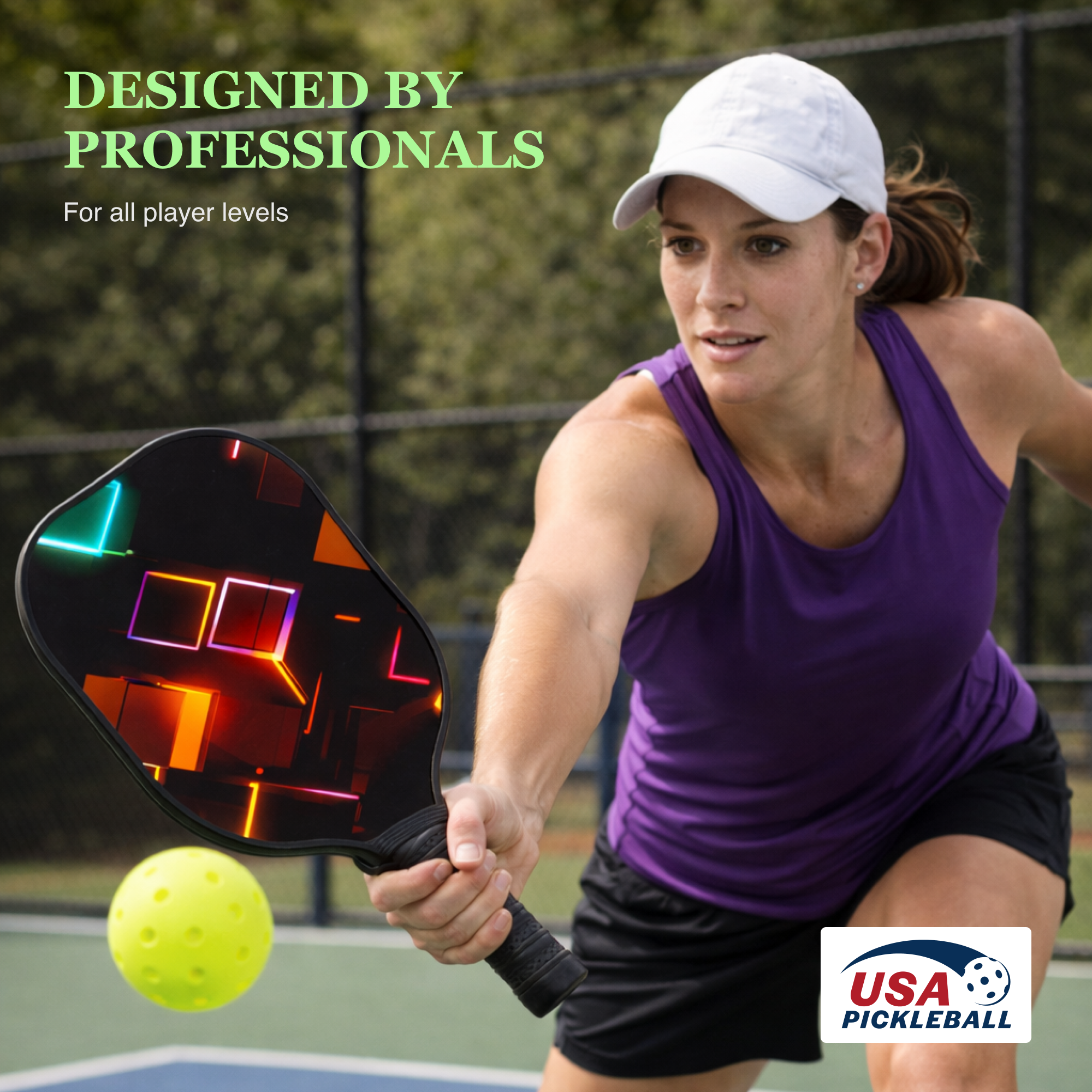 Fiberglass Pickleball Paddle Set – USAPA Approved Pickleball Paddles for Beginners & Adults