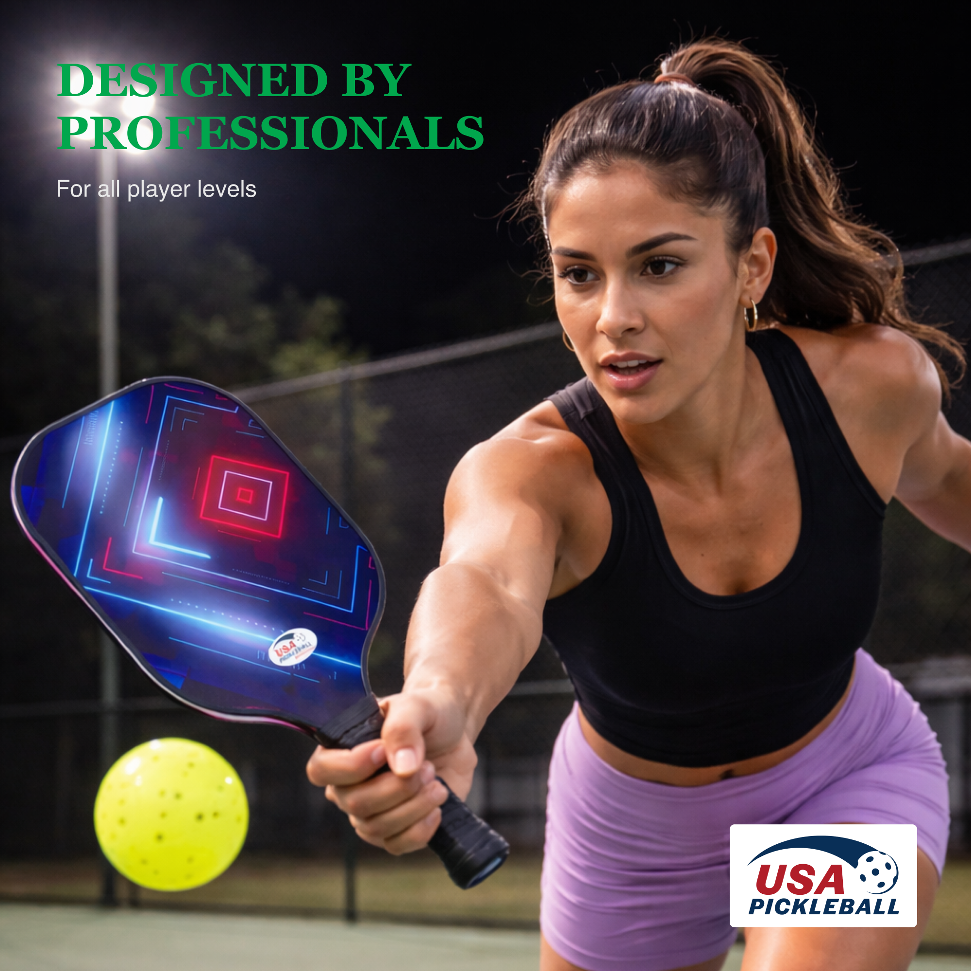 Fiberglass Pickleball Paddle Set – USAPA Approved Pickleball Paddles for Beginners & Adults