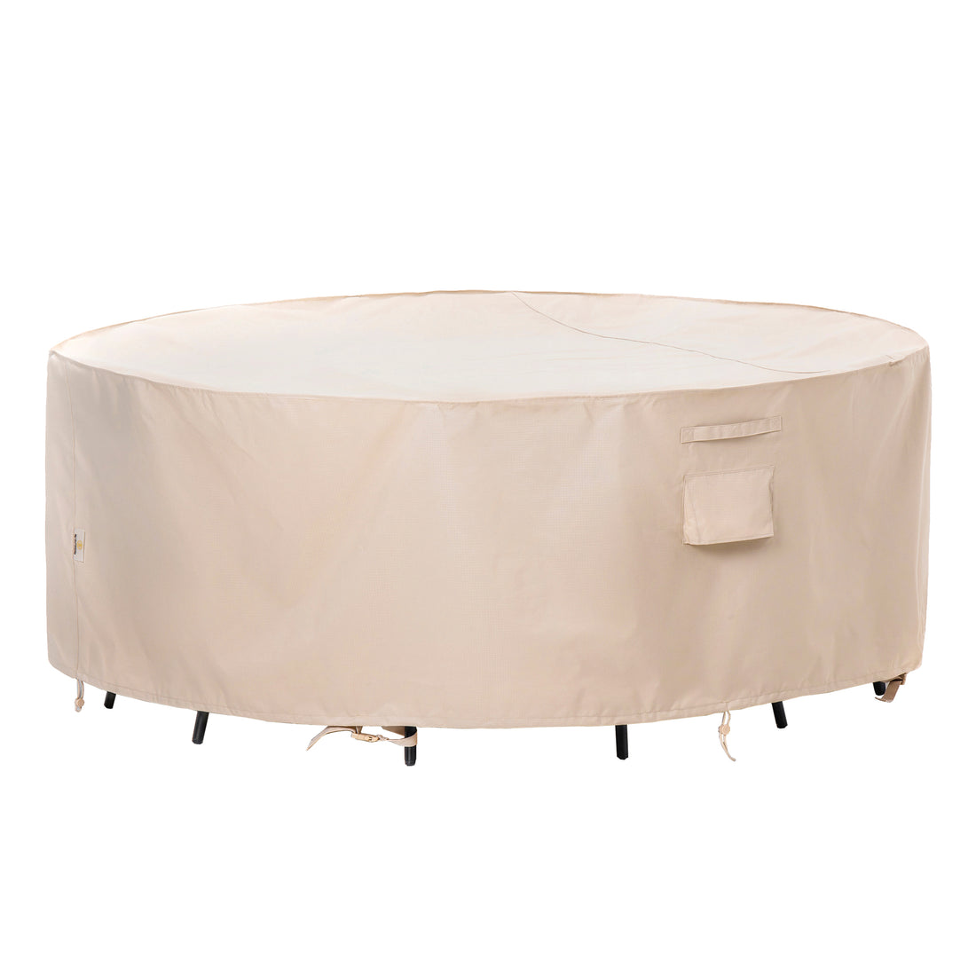 2025 Edition Waterproof Outdoor Patio Round Cover - Beige