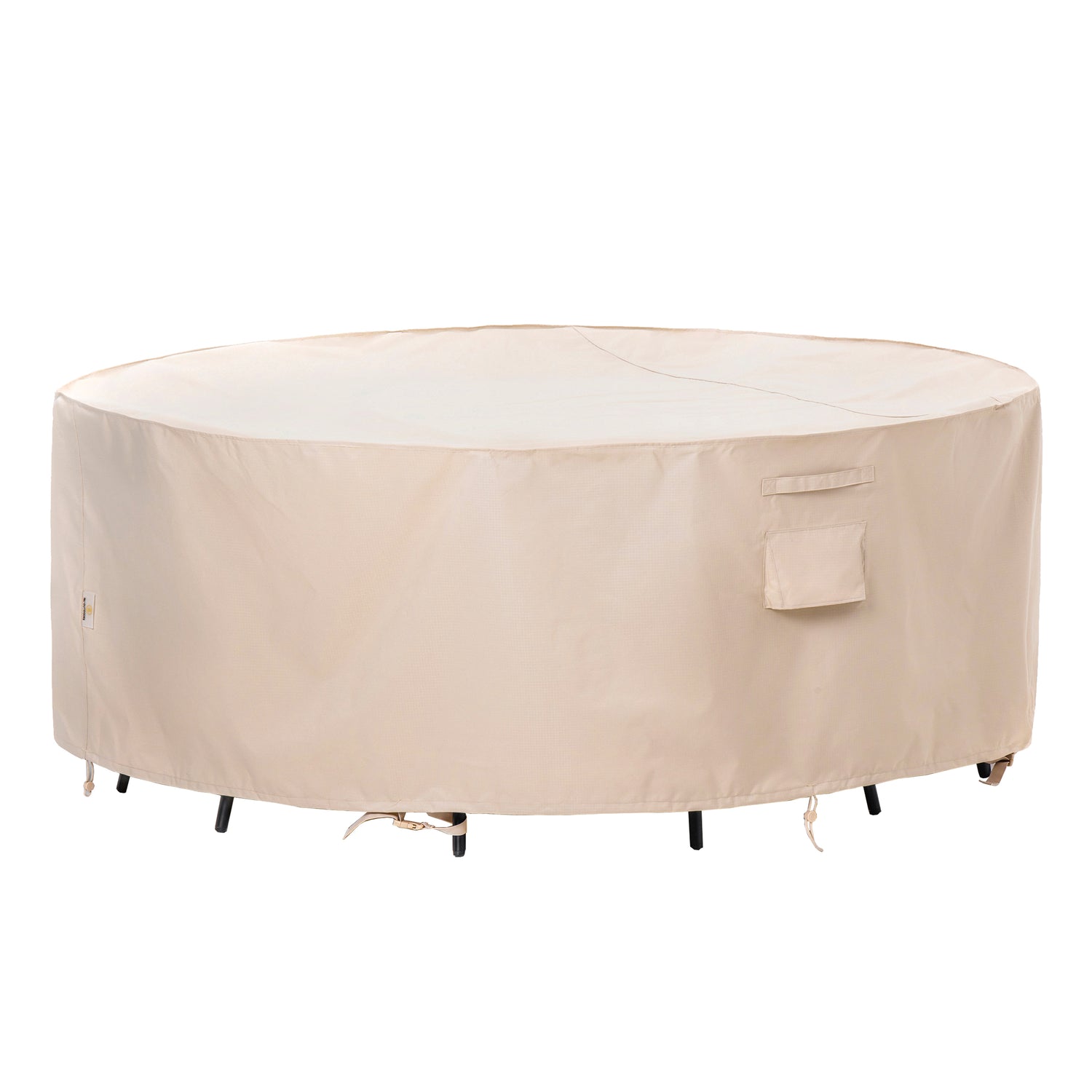 2025 Edition Waterproof Outdoor Patio Round Cover - Beige
