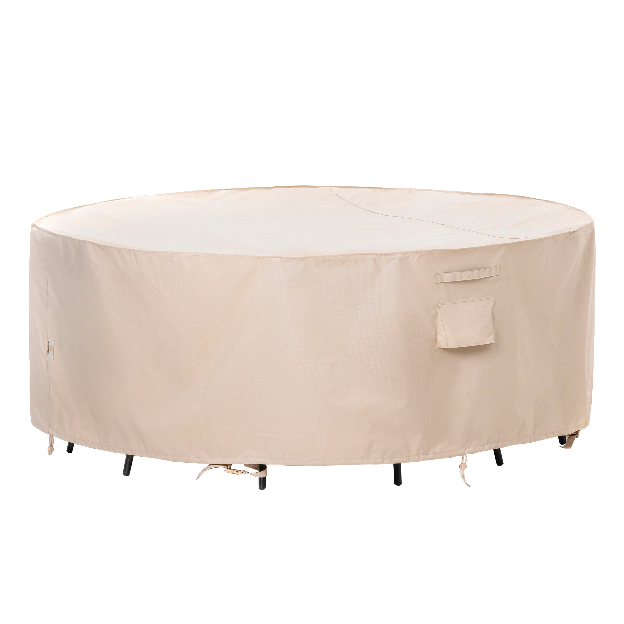 2025 Edition Waterproof Outdoor Patio Round Cover - Beige