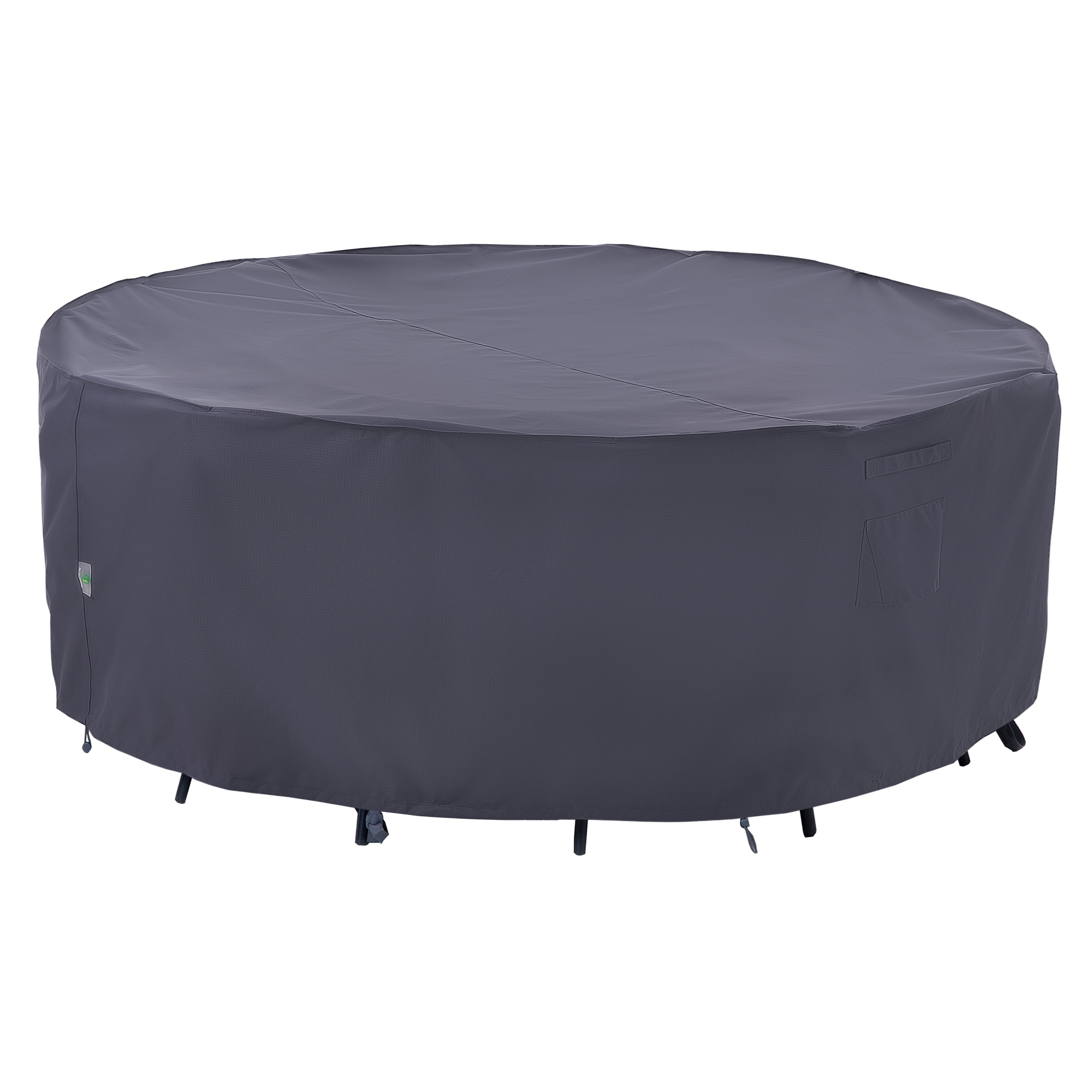 2025 Edition Waterproof Outdoor Patio Round Cover - Grey
