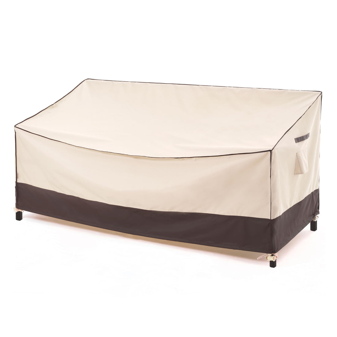 2025 Edition Waterproof Outdoor Patio Sofa/Bench/Loveseat Cover - Beige+Coffee.