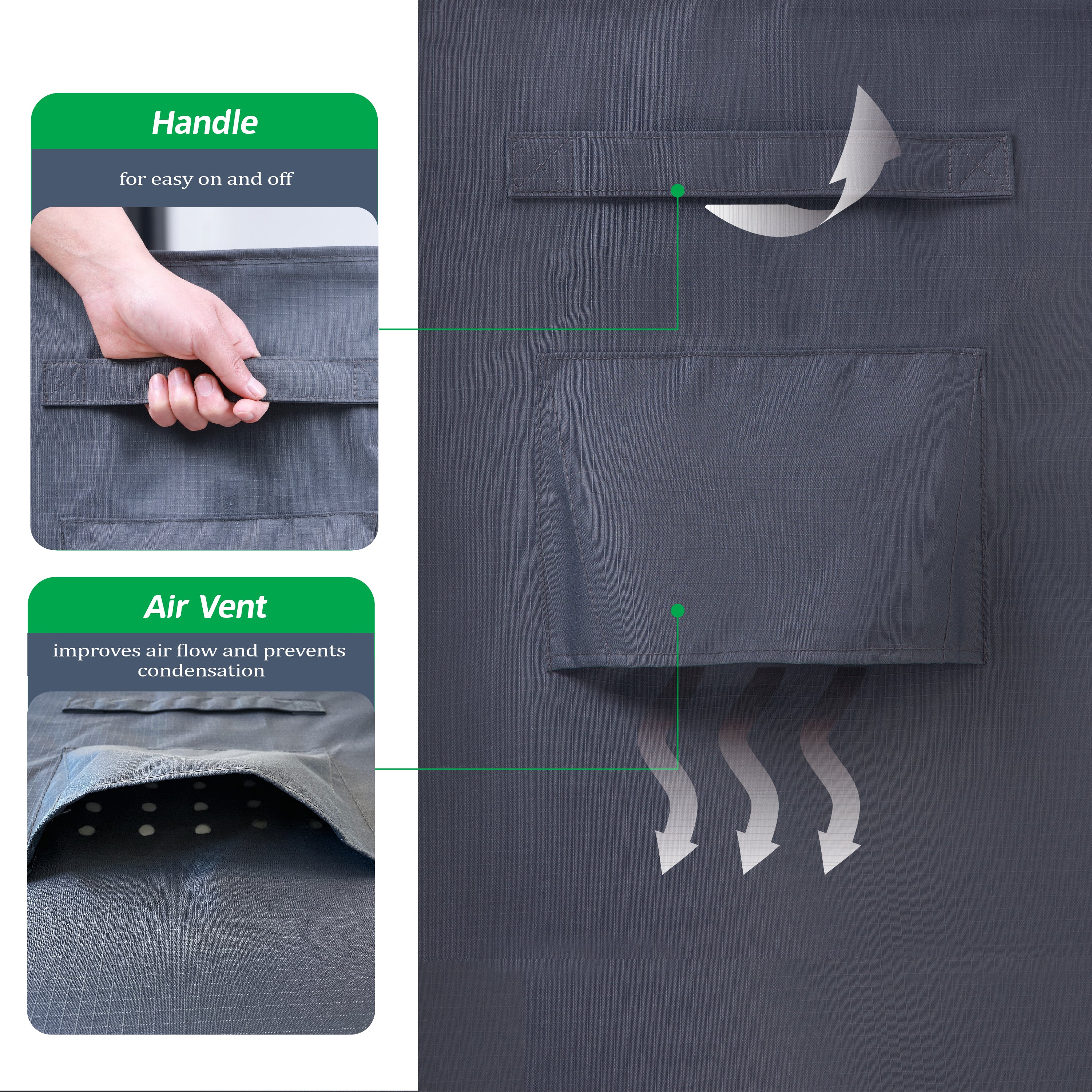 2025 Edition Waterproof Outdoor Patio Rectangular Cover - Grey