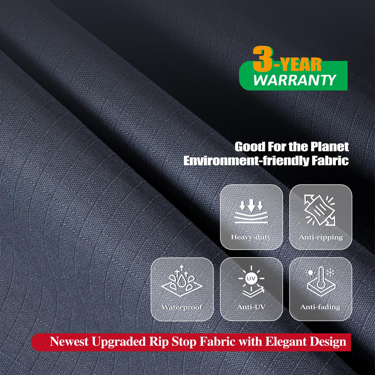 2025 Edition Waterproof Outdoor Patio Egg Chair Cover - Grey.