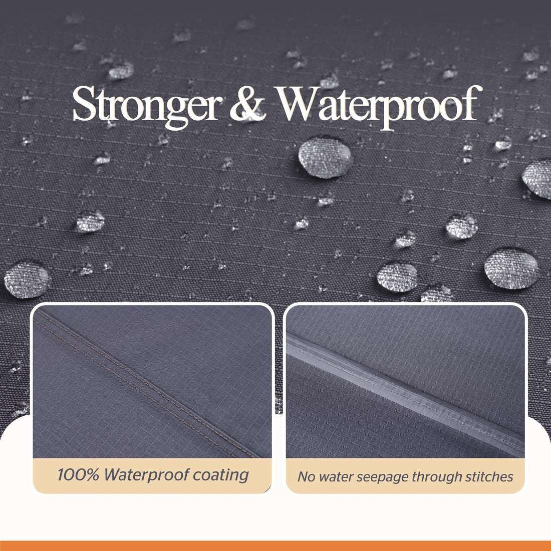 Waterproof Outdoor Patio Rectangular Cover - Gray - Dancing Garden Collection.