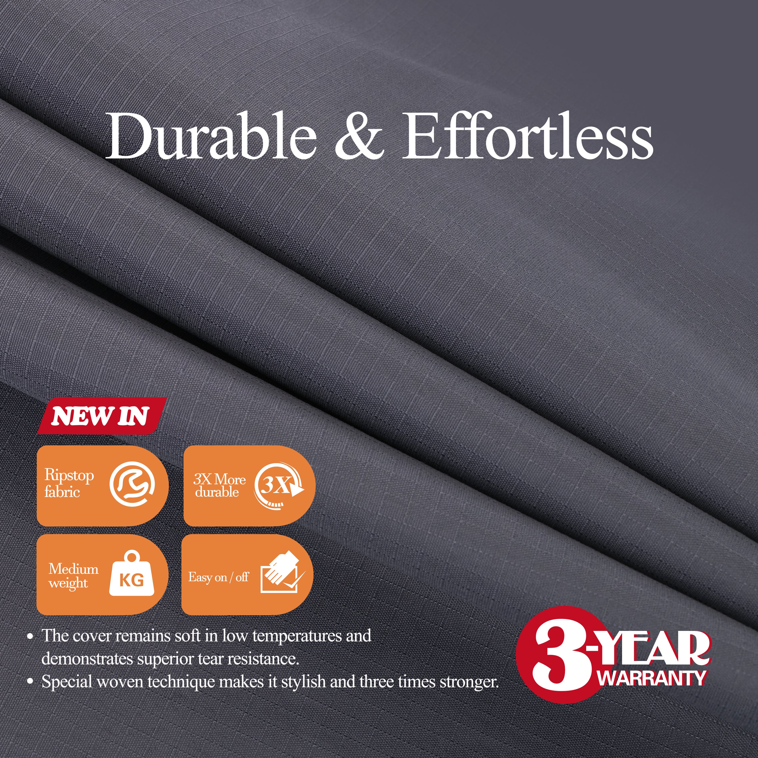 Waterproof Outdoor Patio Rectangular Cover - Gray - Dancing Garden Collection