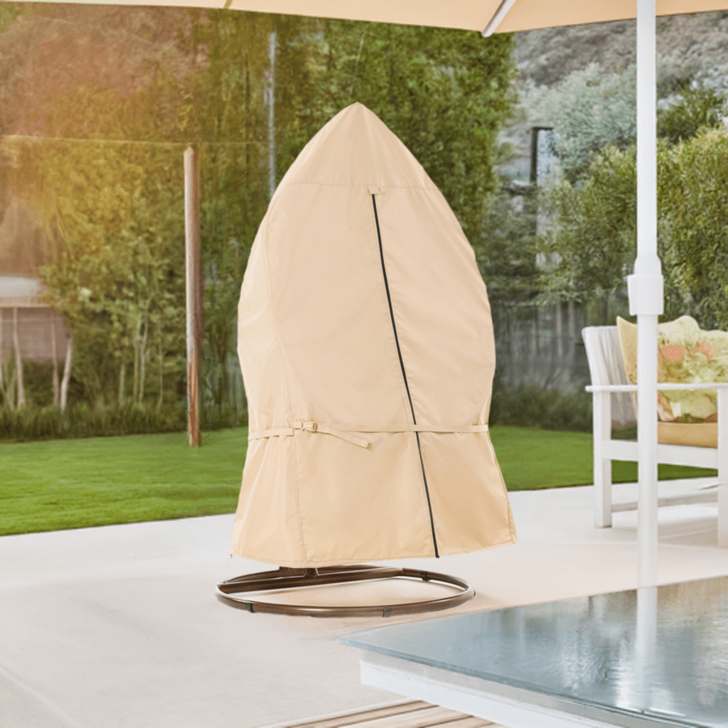 2025 Edition Waterproof Outdoor Patio Egg Chair Cover - Beige.