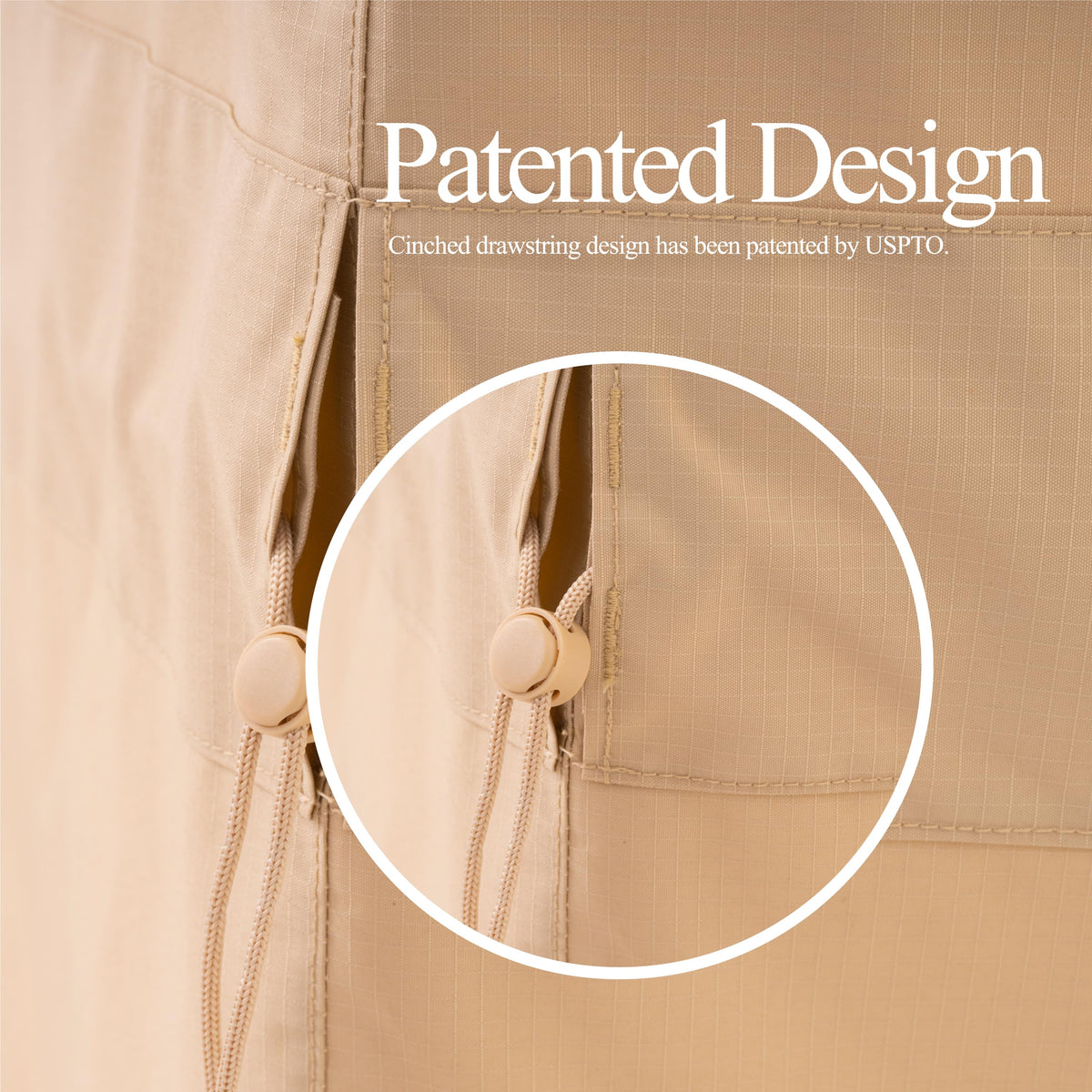 Waterproof Outdoor Patio Chair Covers - Beige - 2Packs - Dancing Garden Collection.