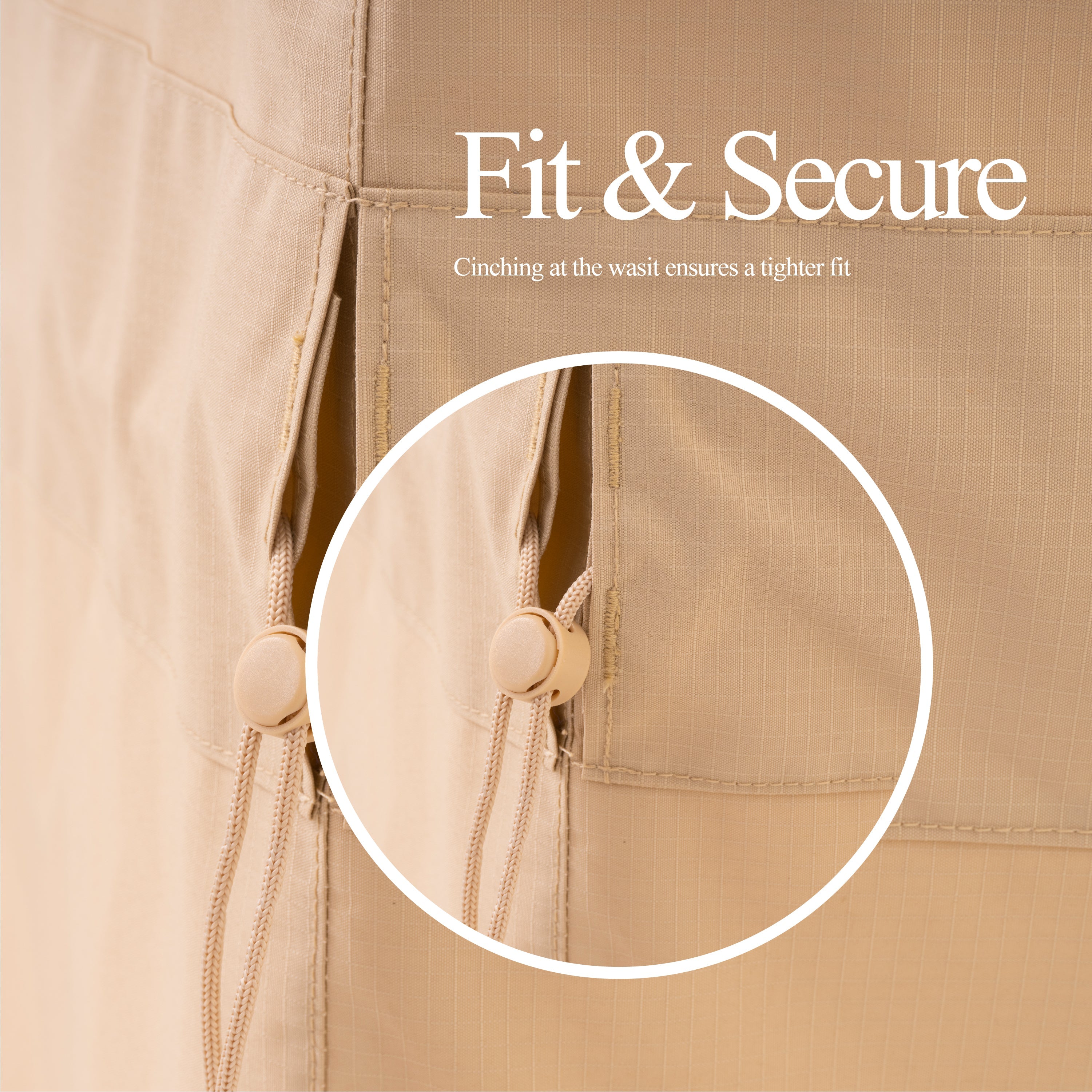 Waterproof Outdoor Patio Stackable Chair Cover - Beige+Coffee - Dancing Garden Collection