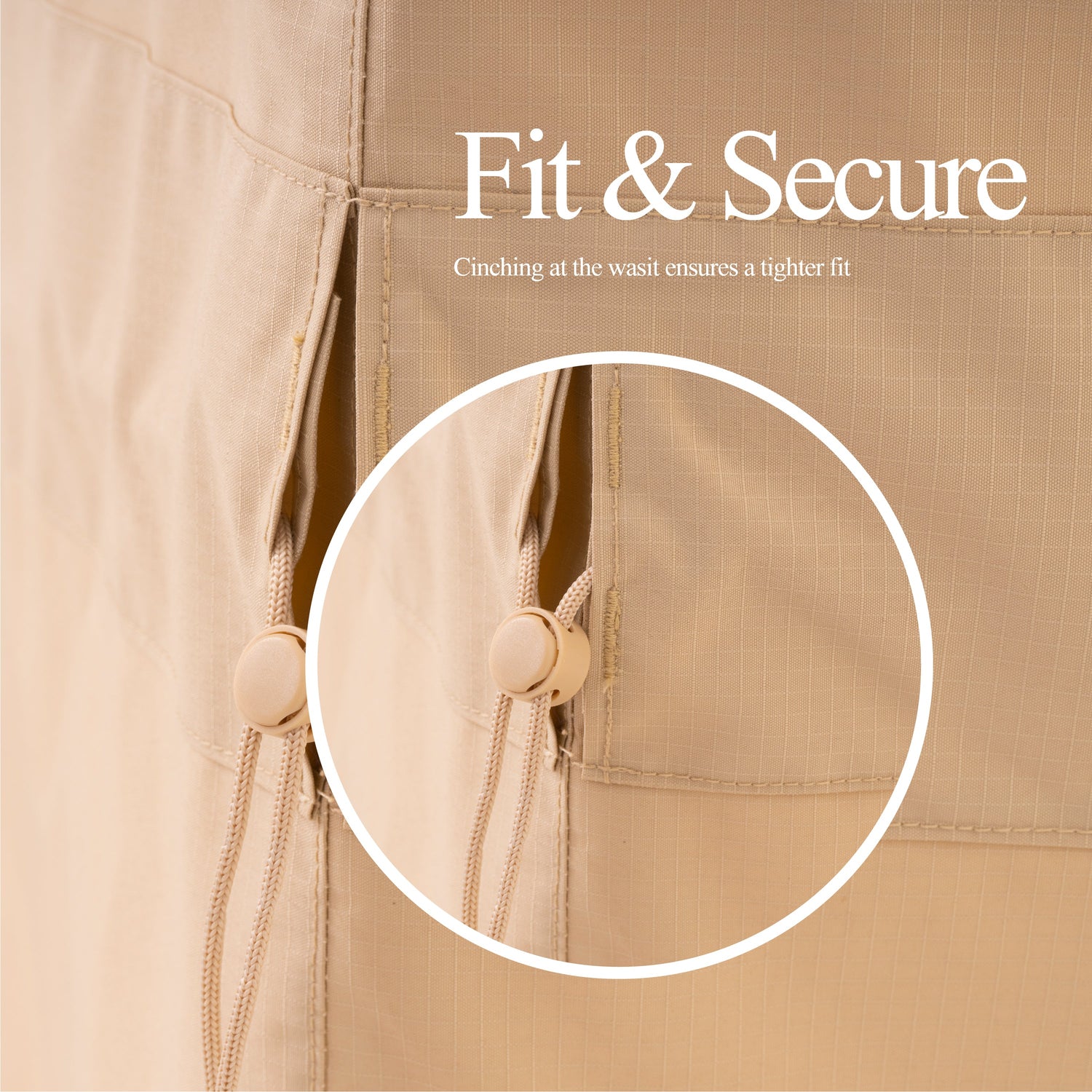 Waterproof Outdoor Patio Chair Covers - Beige+Coffee - 2Packs - Dancing Garden Collection