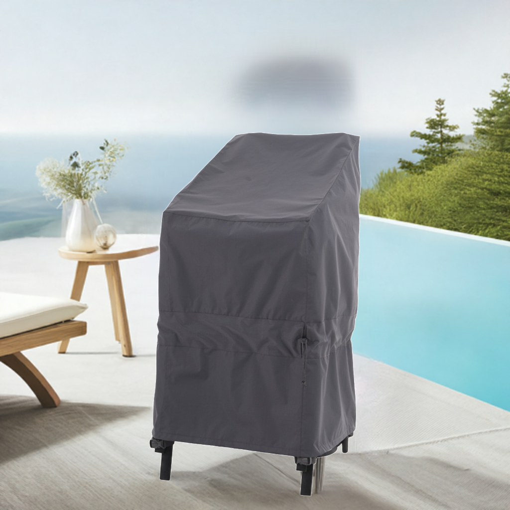 Waterproof Outdoor Patio Stackable Chair Cover - Gray - Dancing Garden Collection