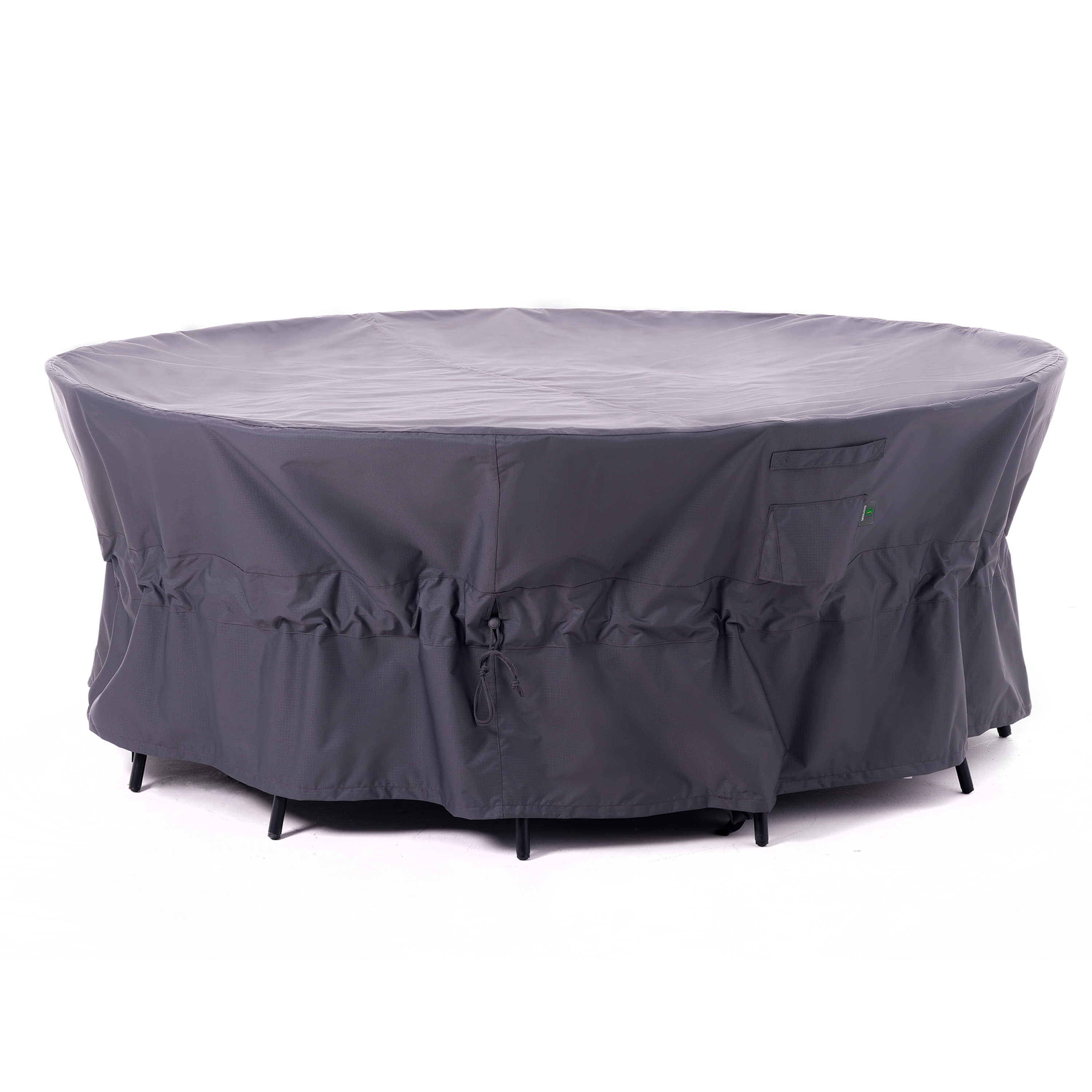 2025 Luxury Edition Waterproof Outdoor Patio Round Cover - Grey