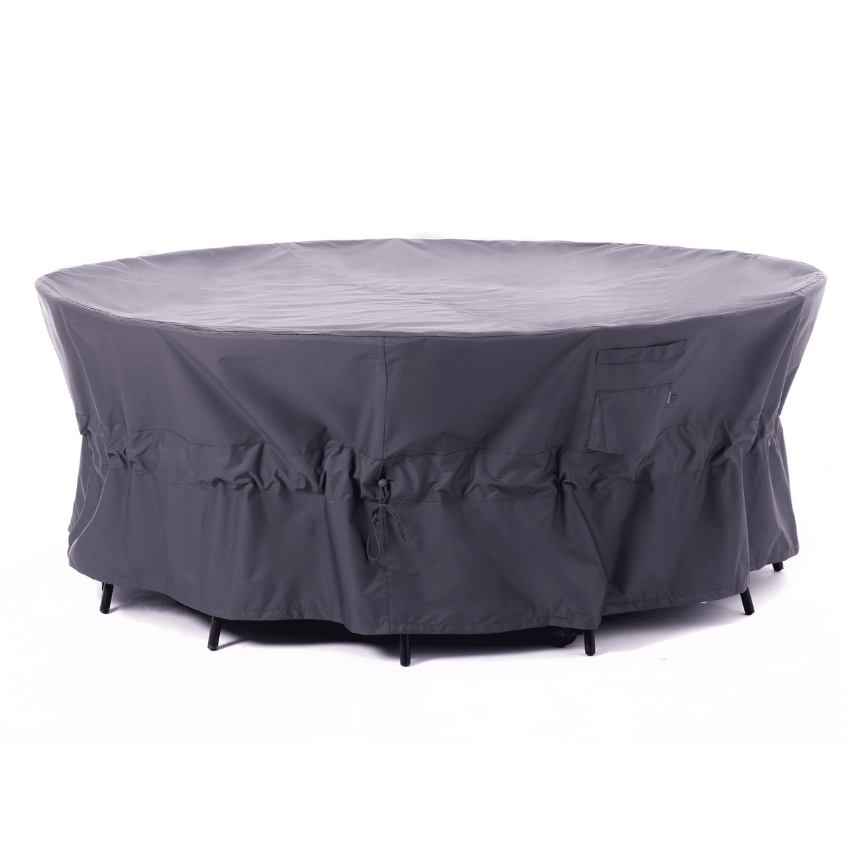 2025 Luxury Edition Waterproof Outdoor Patio Round Cover - Grey.