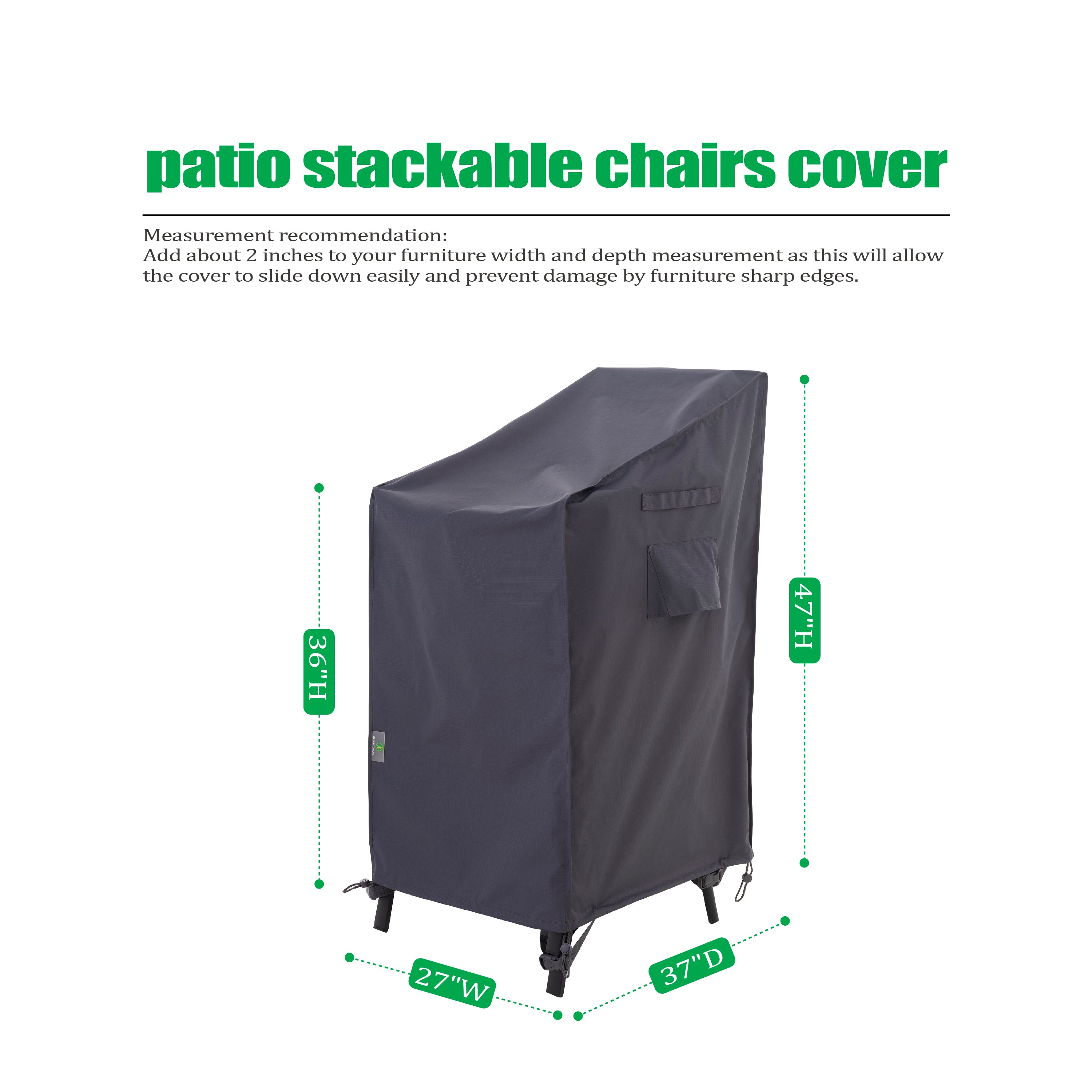 2025 Edition Waterproof Outdoor Patio Chair Cover - Grey