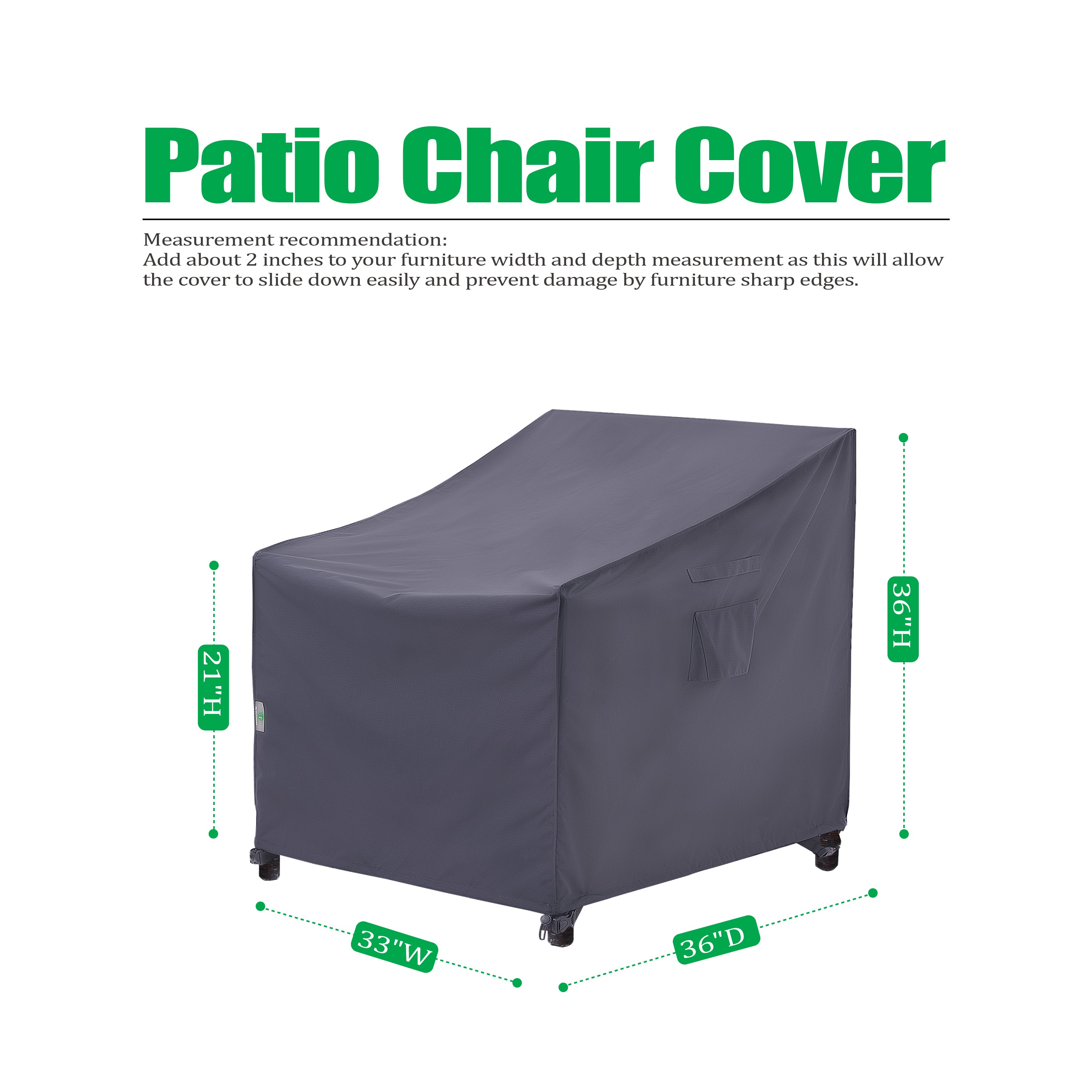 2025 Edition Waterproof Outdoor Patio Chair Cover - Grey