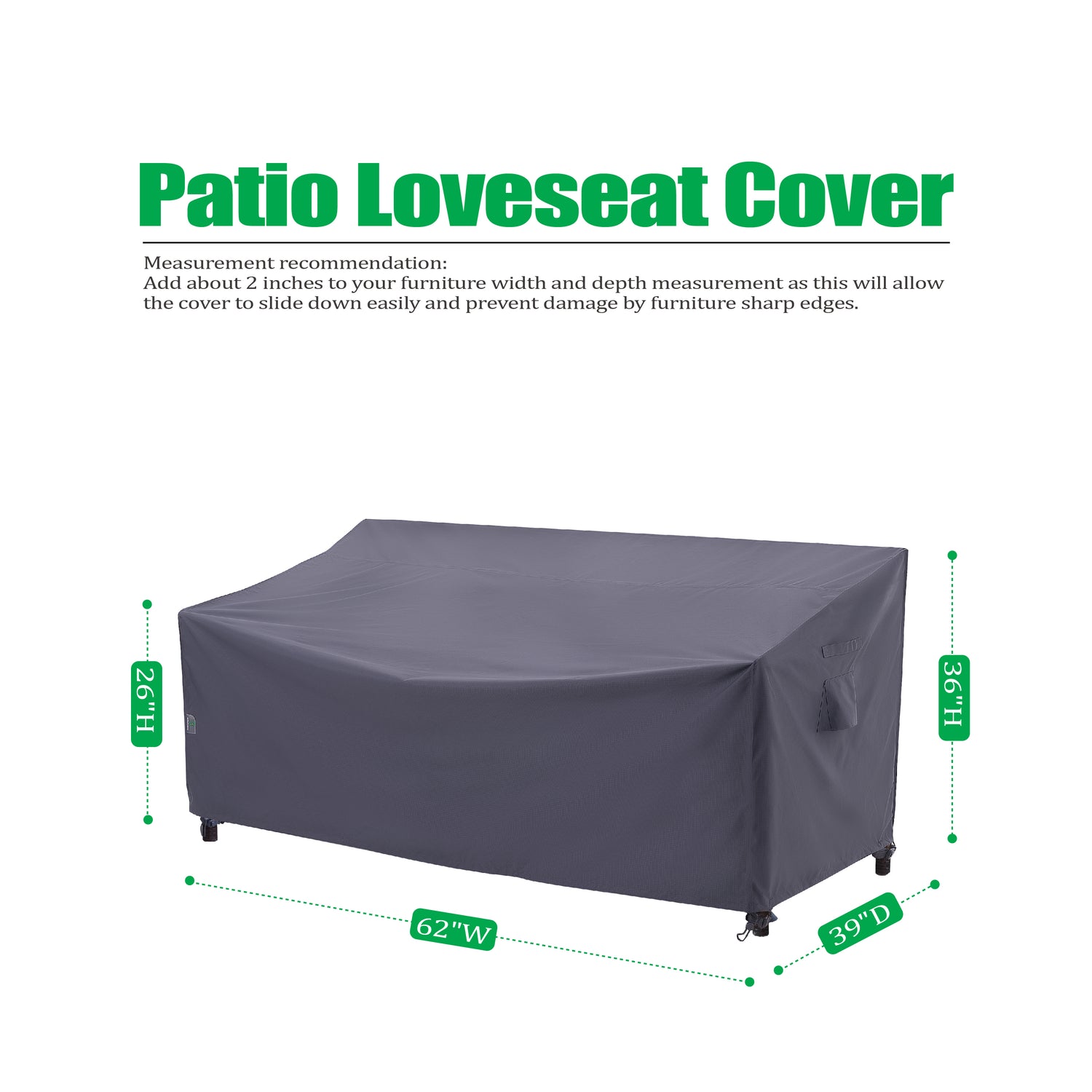 2025 Edition Waterproof Outdoor Patio Sofa/Bench/Loveseat Cover - Grey
