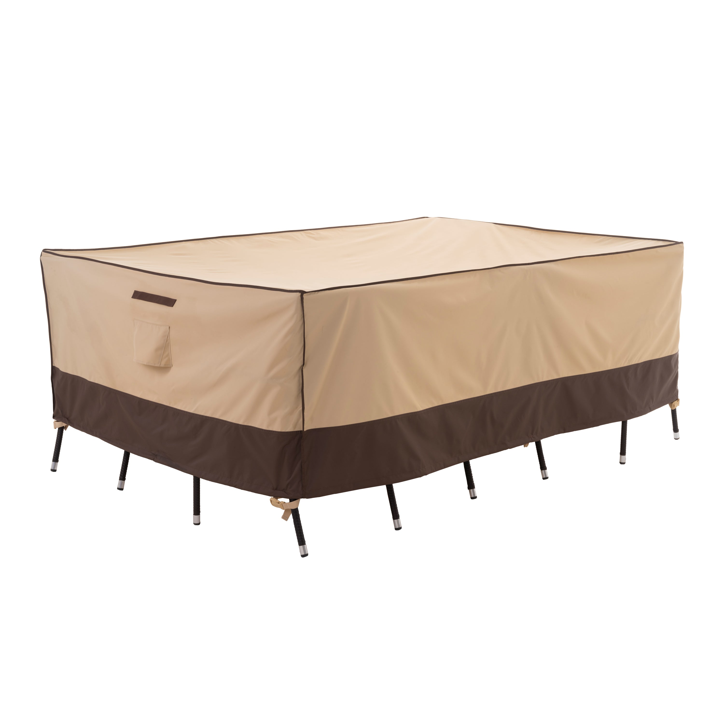 2025 Light Weight Edition Waterproof Outdoor Patio Rectangular Cover - Beige+Brown