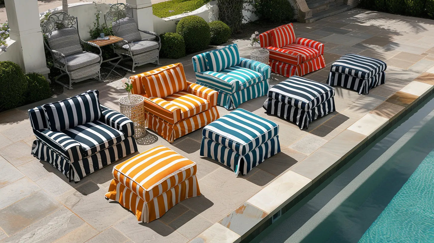 What Are Some Options for Outdoor Furniture Covers With a Striped Pattern?