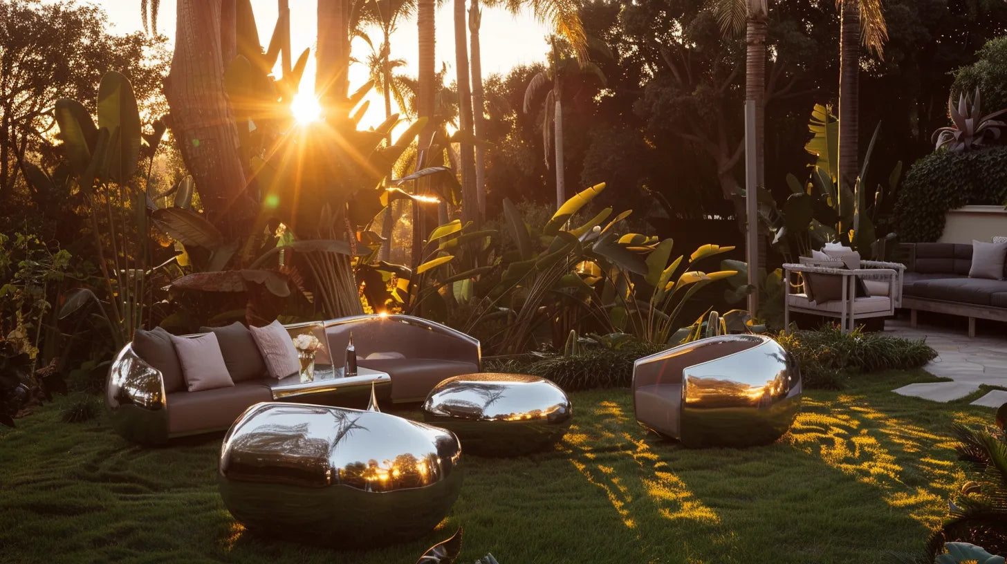 What Are Some Options for Outdoor Furniture Covers With a Metallic Finish?