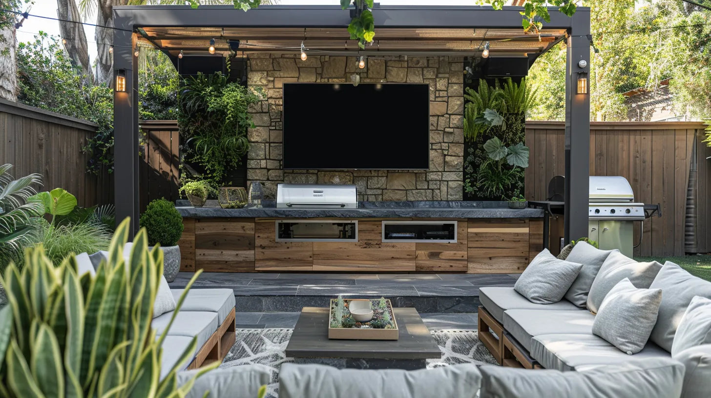 Tv Entertainment Designs Outdoor Areas Contemporary Entertainment