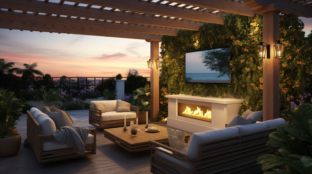 The Perfect Blend of Nature and Technology: Outdoor Pergola Ideas with TV
