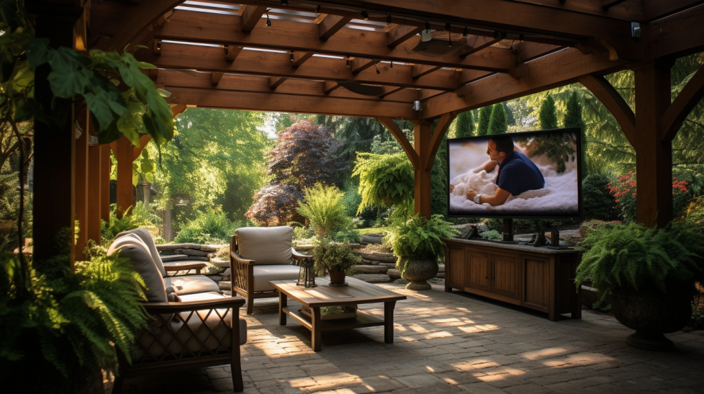 Create Your Outdoor Home Theater: Innovative Pergola With TV Ideas for Movie Nights Under the Stars