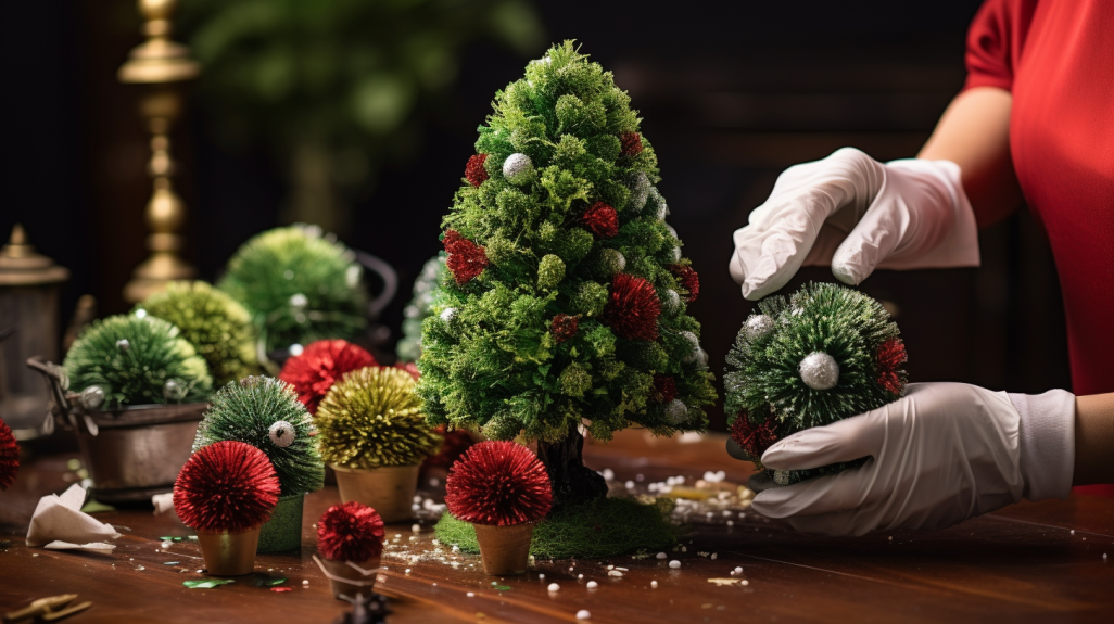Sparkling Winter Wonderland: Create DIY Christmas Ornament Topiaries for Magical Decor