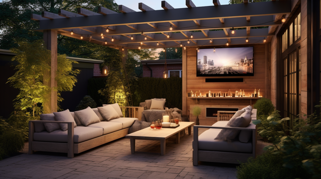 Tv Entertainment Designs Outdoor Areas Contemporary Entertainment