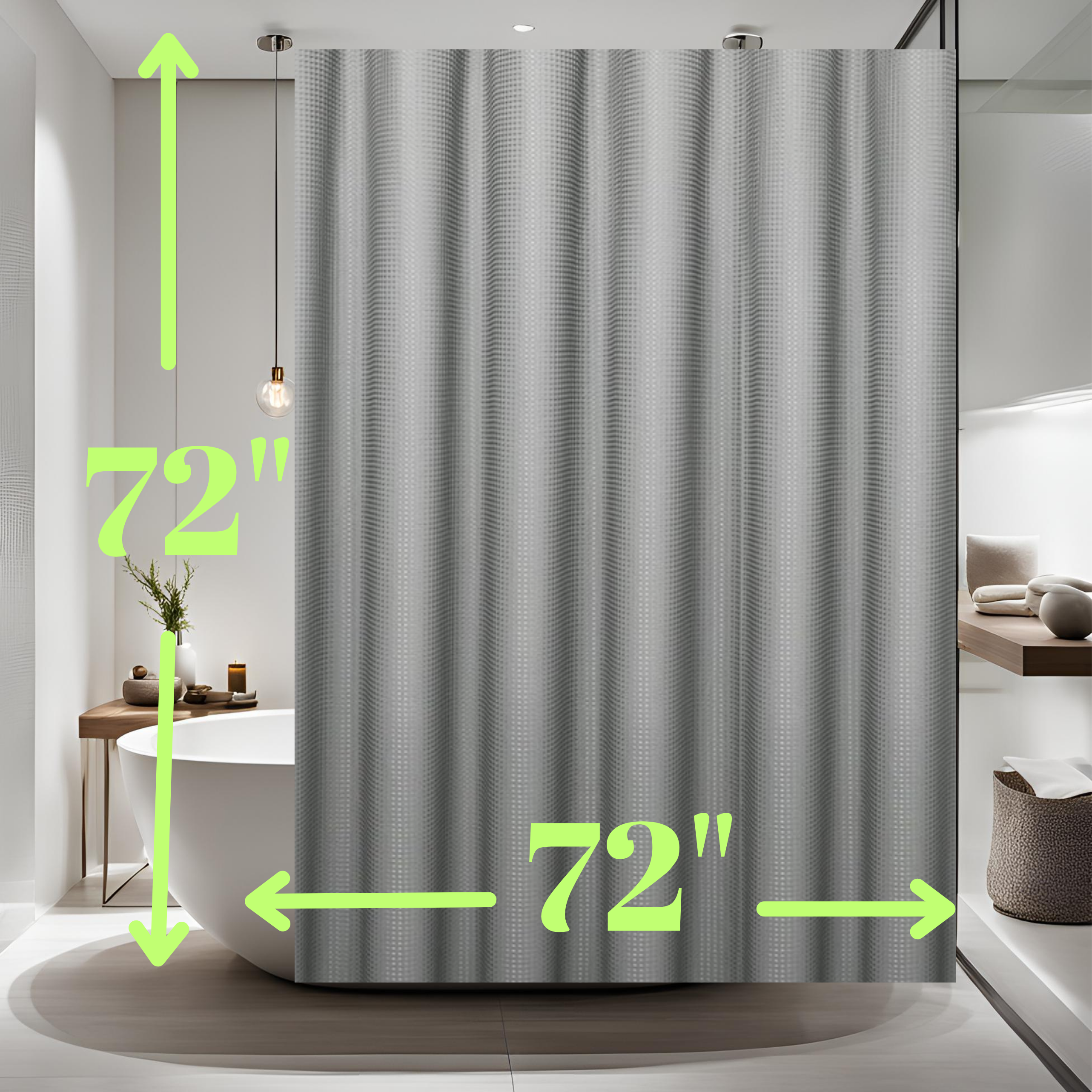 3-in-1 Shower Curtain Kit - Grey