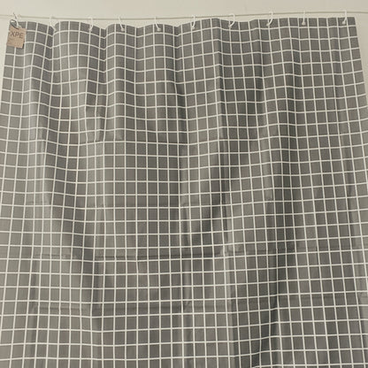 Durable Waterproof Polyester Shower Curtain with Plastic Hooks for Bathroom