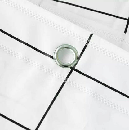 Durable Waterproof Polyester Shower Curtain with Plastic Grommets