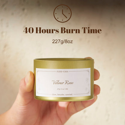 Lavender &amp; Rose Aromatherapy Tin Candle Set – 2 Pack Floral Soy Wax Candles