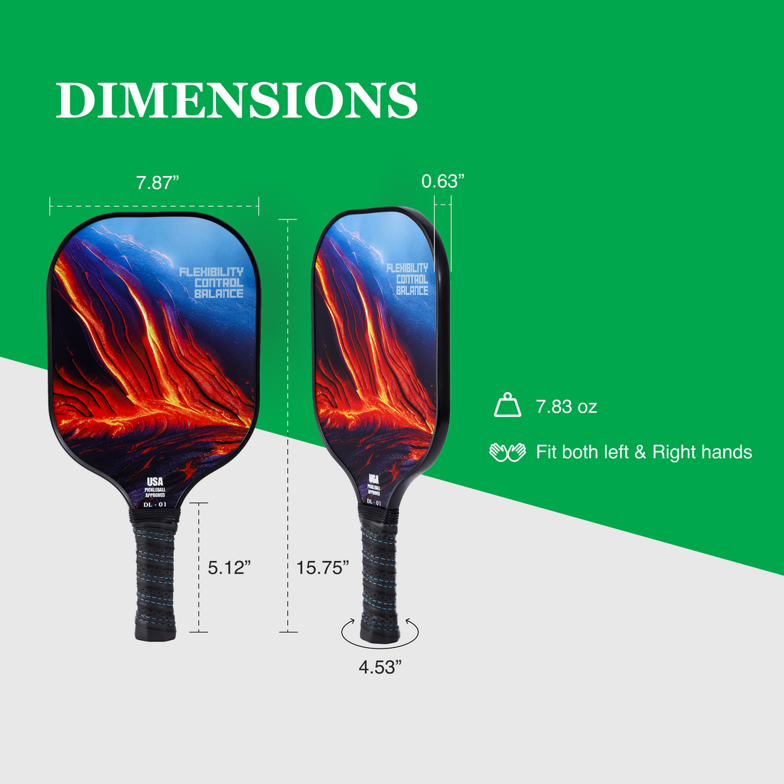 Fiberglass Pickleball Paddle Set – USAPA Approved Pickleball Paddles for Beginners &amp; Adults