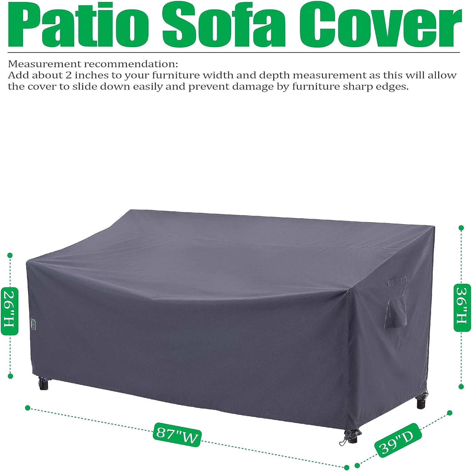 2024 Edition Patio Sofa/Bench/Loveseat Cover - Grey