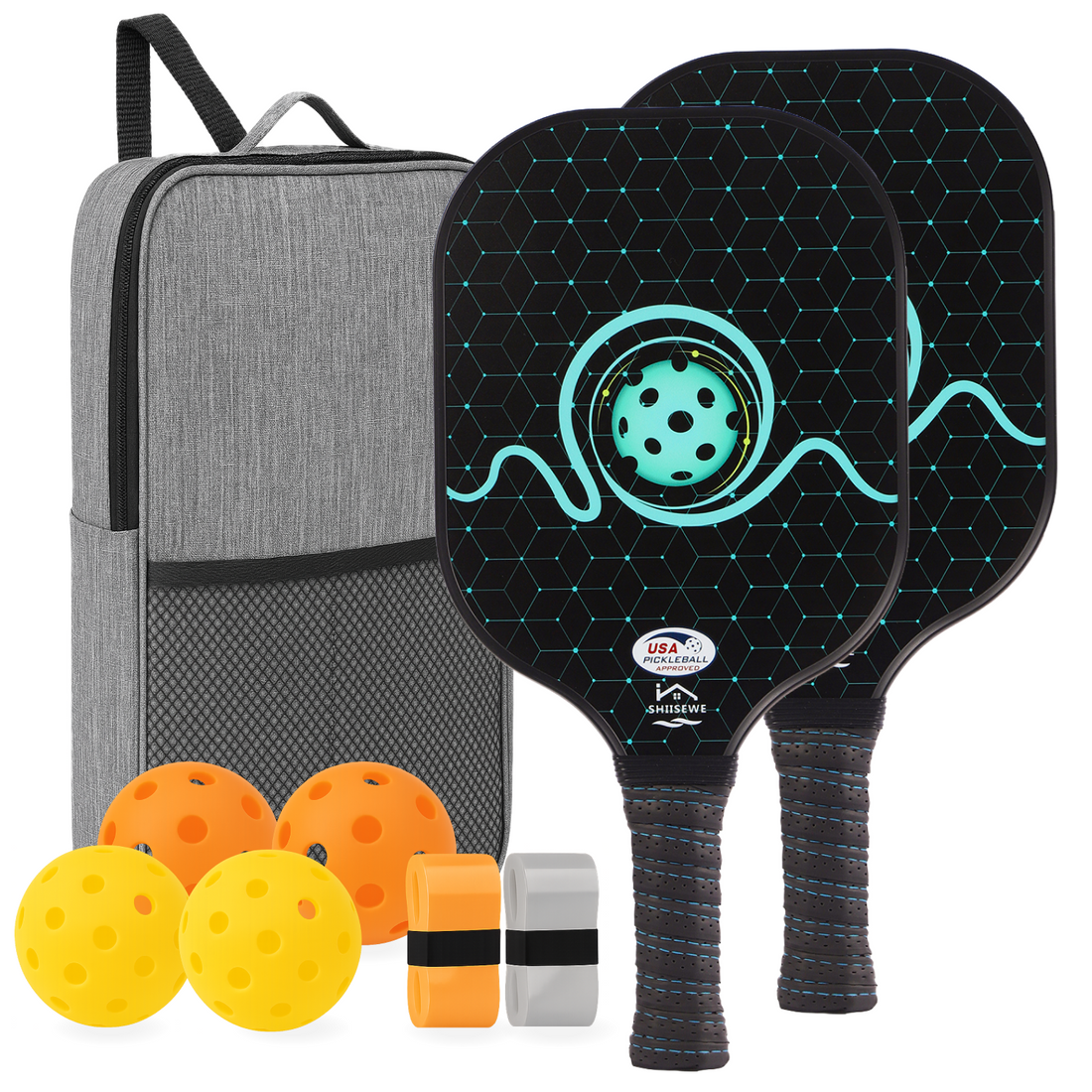 Fiberglass Pickleball Paddle Set – USAPA Approved Pickleball Paddles for Beginners &amp; Adults