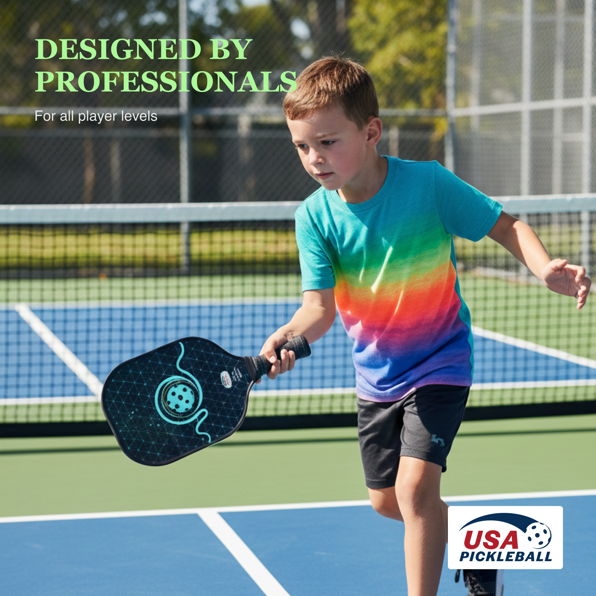 Fiberglass Pickleball Paddle Set – USAPA Approved Pickleball Paddles for Beginners &amp; Adults