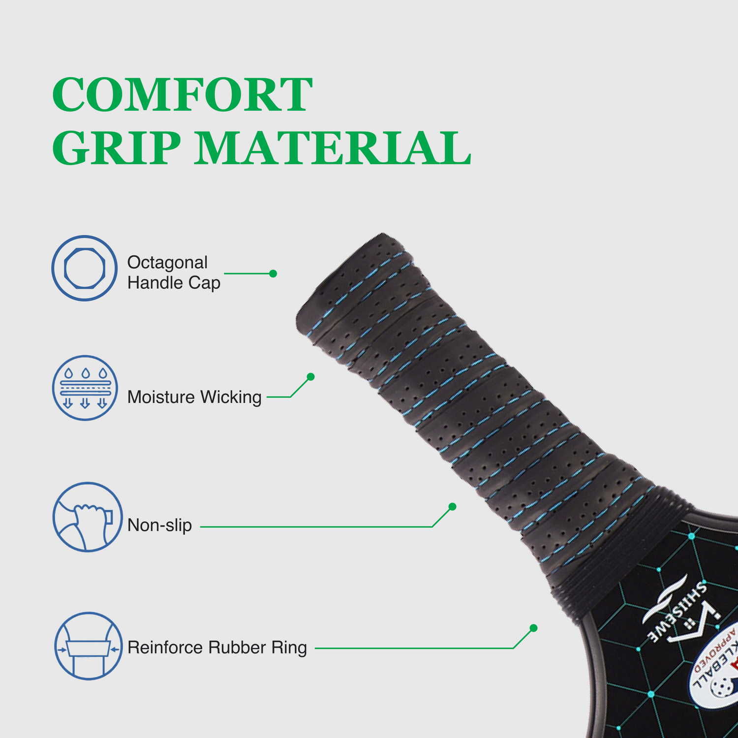 Fiberglass Pickleball Paddle Set – USAPA Approved Pickleball Paddles for Beginners &amp; Adults