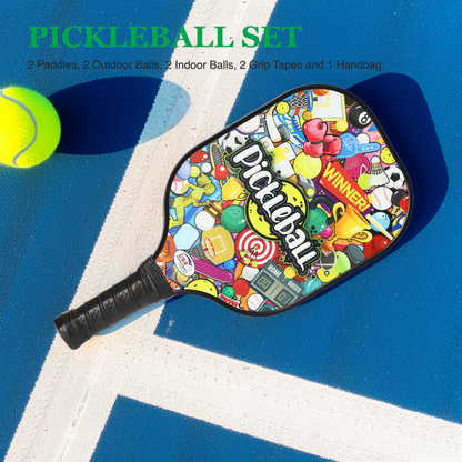 Fiberglass Pickleball Paddle Set – USAPA Approved Pickleball Paddles for Beginners &amp; Adults