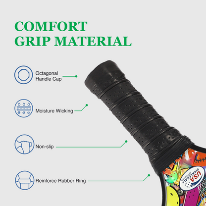 Fiberglass Pickleball Paddle Set – USAPA Approved Pickleball Paddles for Beginners &amp; Adults