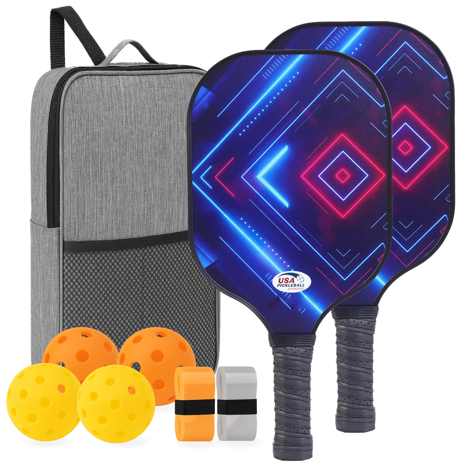 Fiberglass Pickleball Paddle Set – USAPA Approved Pickleball Paddles for Beginners &amp; Adults