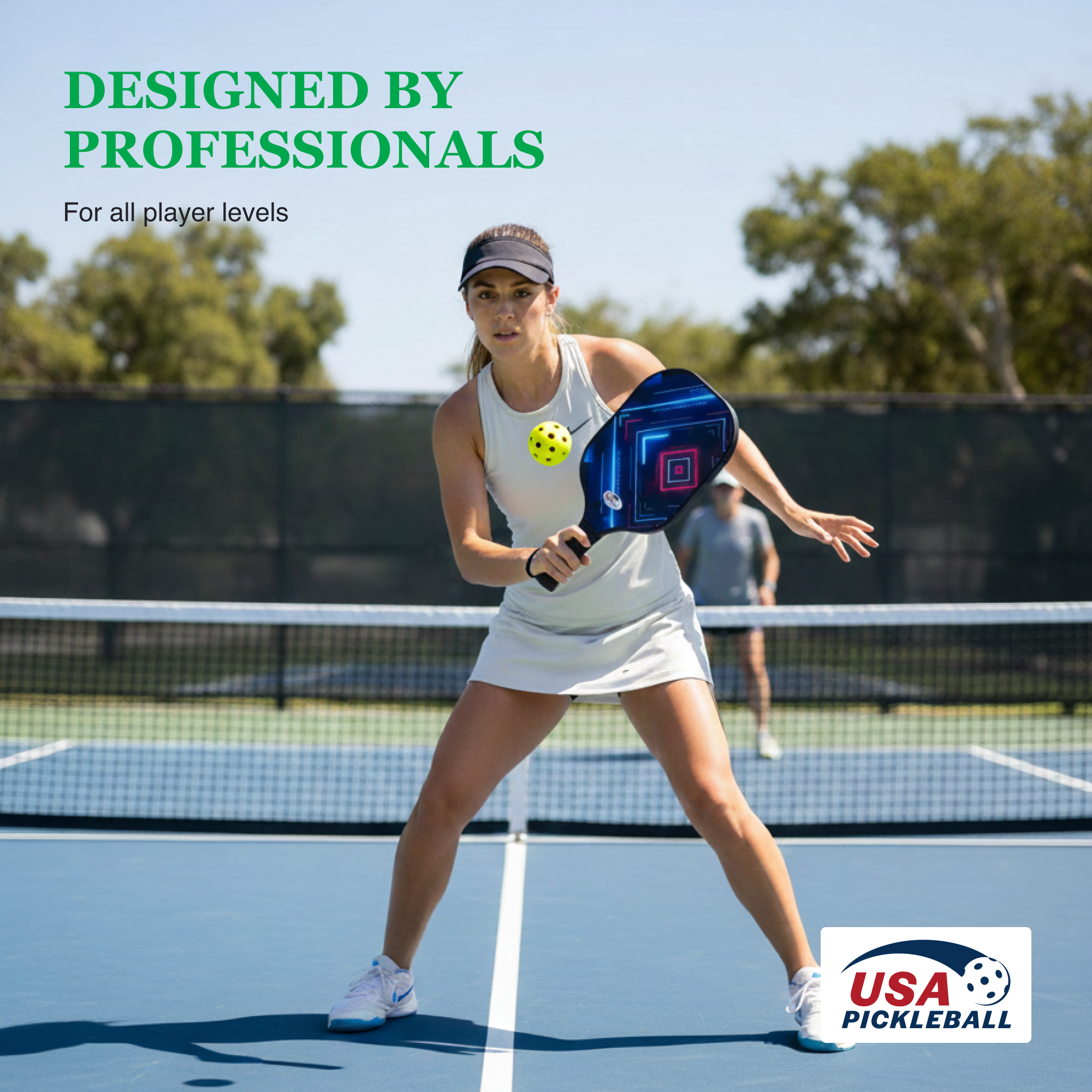 Fiberglass Pickleball Paddle Set – USAPA Approved Pickleball Paddles for Beginners &amp; Adults